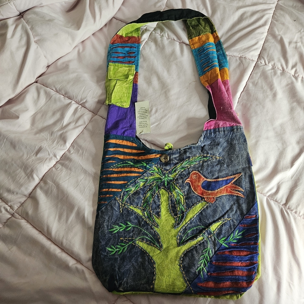 Kathmandu Multicolored Patterned Shoulder Bag NWT - image 2